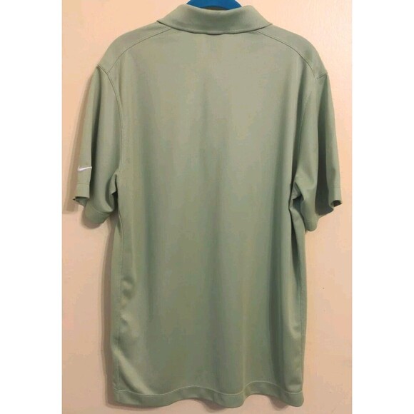 Nike Golf Shirt Sport Dri-Fit  Short Sleeve Green Solid Polo Men's Size Large - Picture 7 of 8
